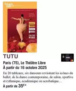 Carrefour Market Estatè - paris (75), le théâtre libre à partir du 16 octobre 2025 offre