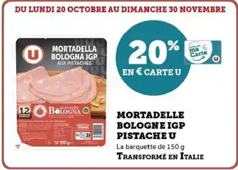 Hyper U Mortadella bologna igp pistaches u offre
