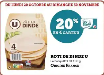 Hyper U Roti de dinde u offre