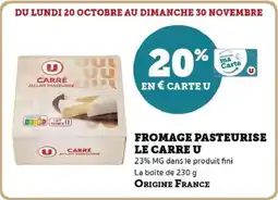 Hyper U Fromage pasteurise le carre u offre