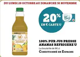 Hyper U 100 pur jus presse ananas refrigere u offre