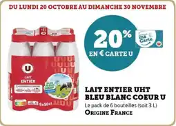 Hyper U Lait entier uht bleu blanc coeur u offre