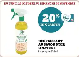 Hyper U Degraissant au savon noir u nature offre