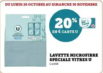 Hyper U Lavette microfibre speciale vitres u offre