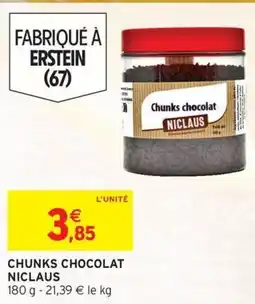 Intermarché NICLAUS Chunks chocolat offre