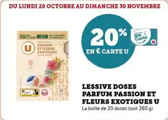 Hyper U Lessive doses parfum passion et fleurs exotiques u offre