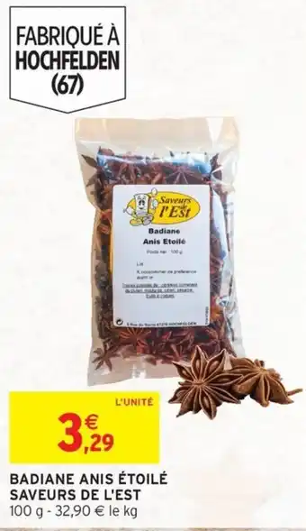 Intermarché SAVEURS DE L'EST Badiane anis étoilé offre