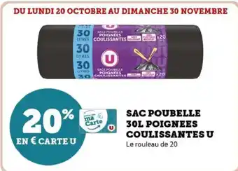 Hyper U Sacs poubelle poignées coulissantes u offre