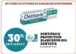 Hyper U Dentifrice protection blancheur bio dentavie offre
