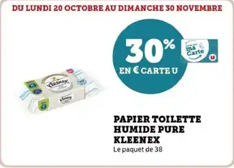 Hyper U Papier toilette humide pure kleenex offre