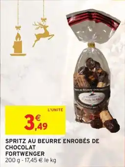 Intermarché FORTWENGER Spritz au beurre enrobés de chocolat offre