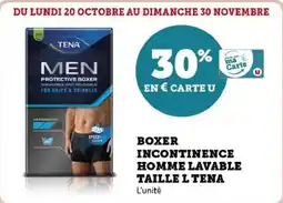 Hyper U Boxer incontinence homme lavable taille l tena offre