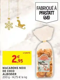 Intermarché ALBISSER Macarons noix de coco offre