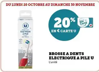 Hyper U Brosse a dents electrique a pile u offre