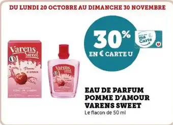 Hyper U Eau de parfum pomme d'amour varens sweet offre