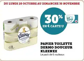 Hyper U Papier toilette dermo douceur kleenex offre