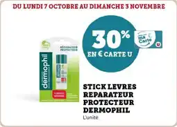 Hyper U Stick levres reparateur protecteur dermophil offre