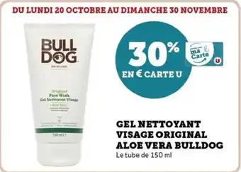 Hyper U Gel nettoyant visage original aloe vera bulldog offre