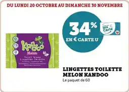 Hyper U Lingettes toilette melon kandoo offre