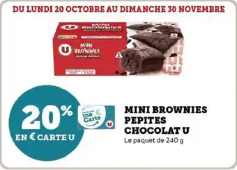 Hyper U Mini brownies pepites chocolat u offre