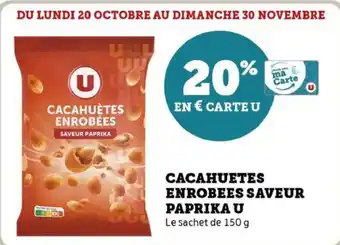 Hyper U Cacahuètes enrobées saveur paprik ua offre