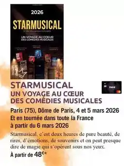 Carrefour Market Mars - un voyage au cœur des comedies musicales offre
