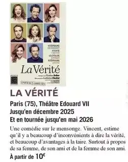 Carrefour Market Paris theatre edouard vii jusqu'en décembre 2025 et en tournée jusqu'en mai 2026 offre