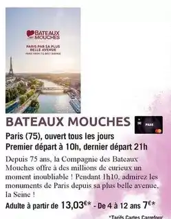 Carrefour Market Tous - bateaux mouches offre