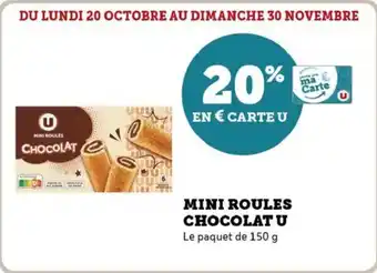Hyper U Mini roules chocolat u offre