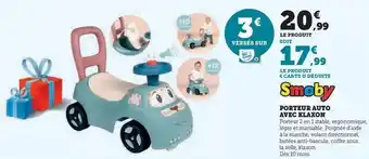Super U Smoby - porteur auto avec klaxon offre