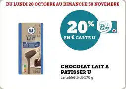 Hyper U Chocolat lait a patisser u offre
