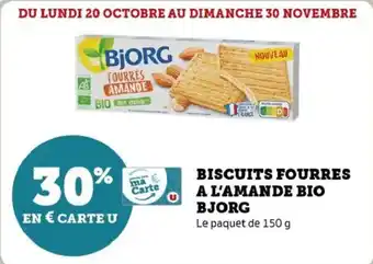 Biscuits fourres a l amande bio bjorg