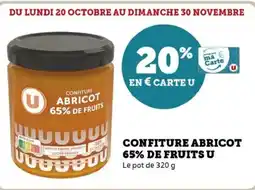 Hyper U Confiture abricot 65 de fruits u offre