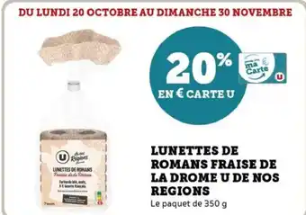 Hyper U Lunettes de romans fraise de la drome u de nos regions offre