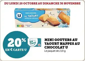 Hyper U Mini gouters au yaourt nappes au chocolat u offre
