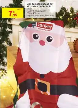 Intermarché Mini tablier enfant de pâtisserie "père noël" offre
