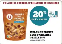Hyper U Melange fruits secs & graines grillees u offre