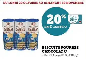 Hyper U Biscuits fourres chocolat u offre