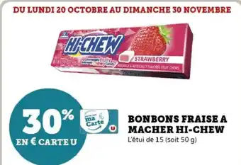 Hyper U Bonbons fraise a macher hi-chew offre