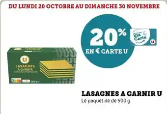 Hyper U Lasagnes a garnir u offre