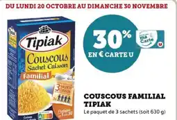 Hyper U Couscous familial tipiak offre
