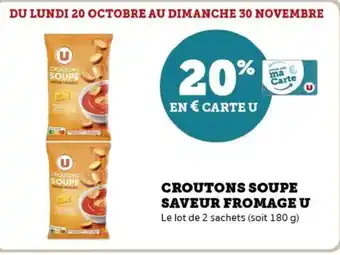 Hyper U Croutons soupe saveur fromage u offre