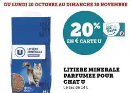 Hyper U Litiere minerale parfumee pour chatu offre