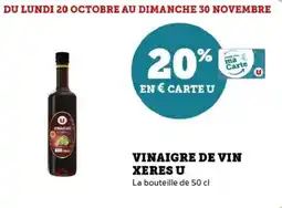 Hyper U Vinaigre de vin xeres u offre
