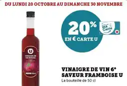 Hyper U Vinaigre de vin 6° saveur framboise u offre
