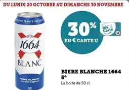 Hyper U Biere blanche 1664 offre