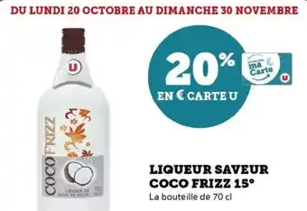 Hyper U Liqueur saveur coco frizz 15 offre