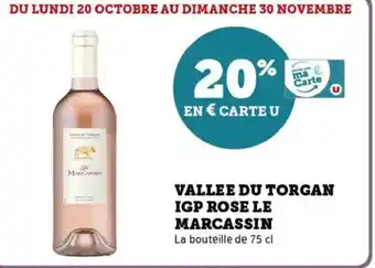 Hyper U Vallee du torgan igp rose le marcassin offre