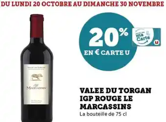 Hyper U Valee du torgan igp rouge le marcassins offre