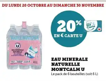 Hyper U Eau minerale naturelle montcalm u offre